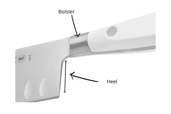 kitchen knife's bolster