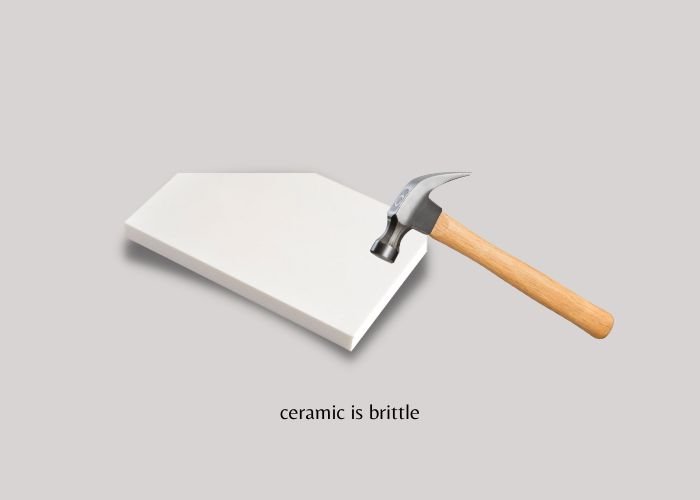 Ceramic knife is harder than steel but it is brittle in nature