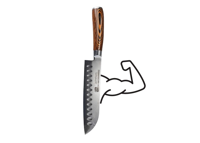 Steel knives are stronger than ceramic knives