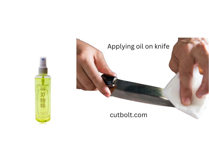 Use knife oil after the patina process is complete
