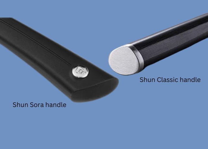 Shun knife Classic handle vs Sora handle appearance