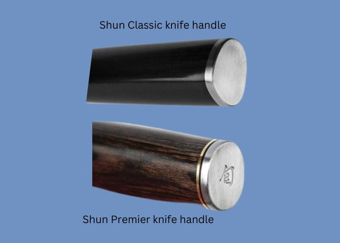 Shun Classic knife handle vs Premier knife handle