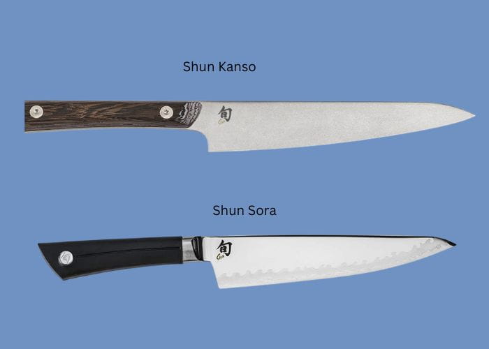 shun kanso vs shun sora knife finishing