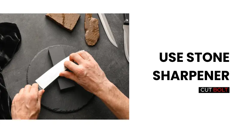Use a whetstone to sharpen ceramic knife
