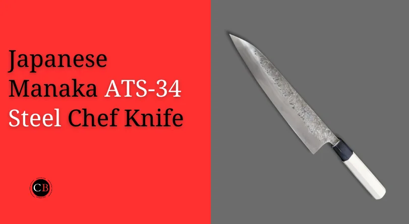 Japanese chef knife Manaka ATS-34 steel knife