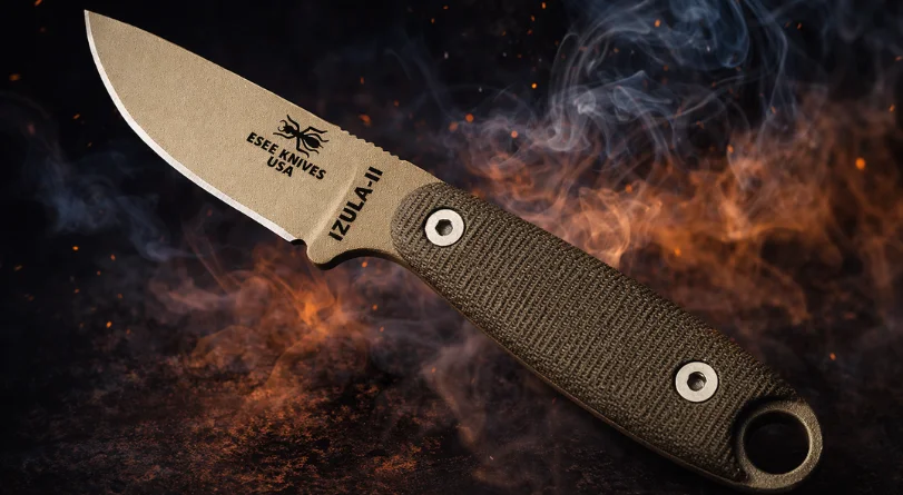 ESEE Izula-II with swirling smoke