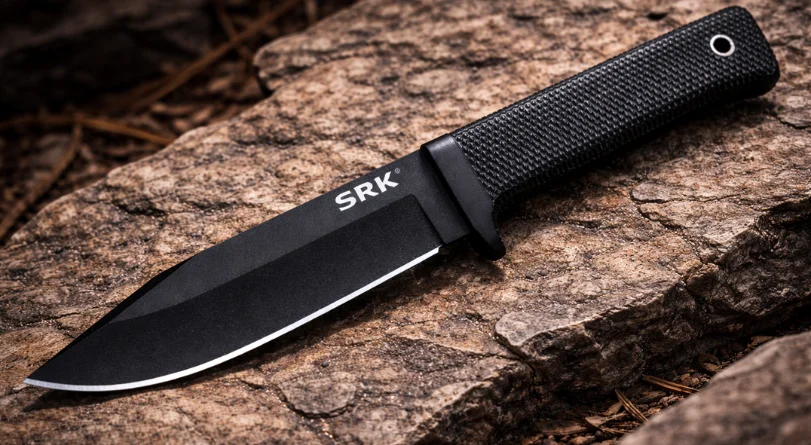 Cold Steel SRK on rugged rock