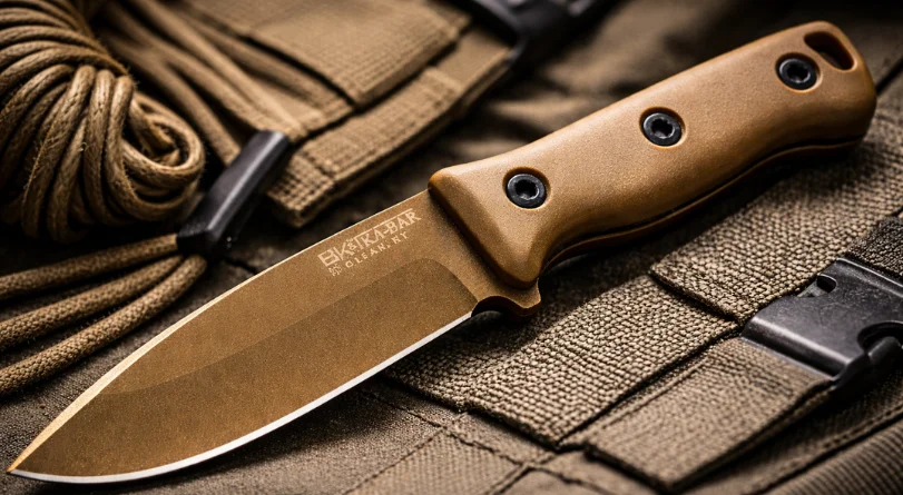 KA-BAR Becker knife on tactical gear