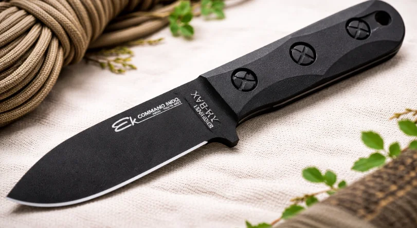 KA-BAR commando knife with paracord